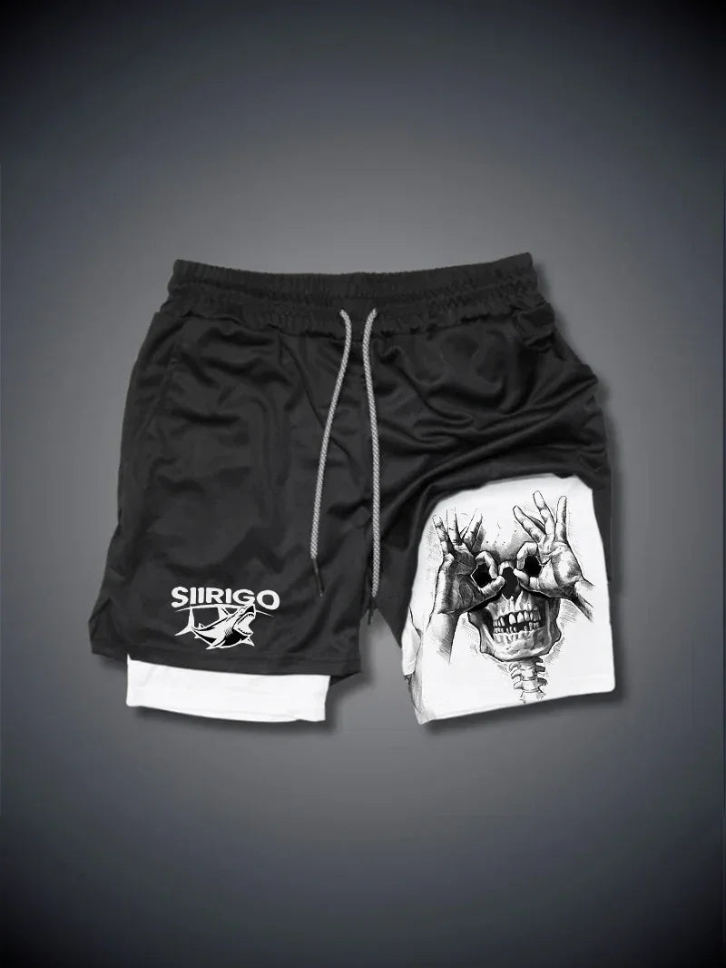 NEW Sport Running Casual Breathable Shorts Men Double-deck Jogging Quick Dry GYM Shorts Fitness Workout Men Shorts - Evallys.com