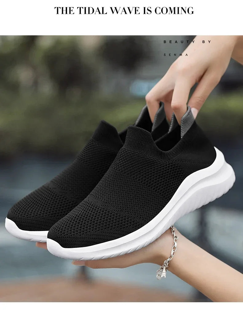 2023 Unisex High Canvas Sneakers – Durable White Slip-On Shoes - Evallys.com