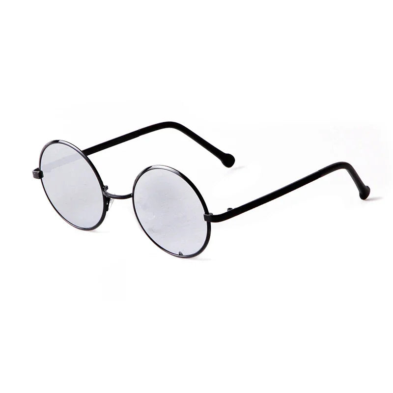 Steampunk Small Round Sunglasses Men 2022 Brand Vintage Metal Mirror Film Women Sun Glasses Cool Circle Shade Eyewear Male UV400 - Evallys.com
