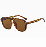 SORVINO Oversized Red Square Rivets Sunglasses Fashion Women Vintage Brand Designer Men Trendy Yellow Sun Glasses Shades UV400 - Evallys.com