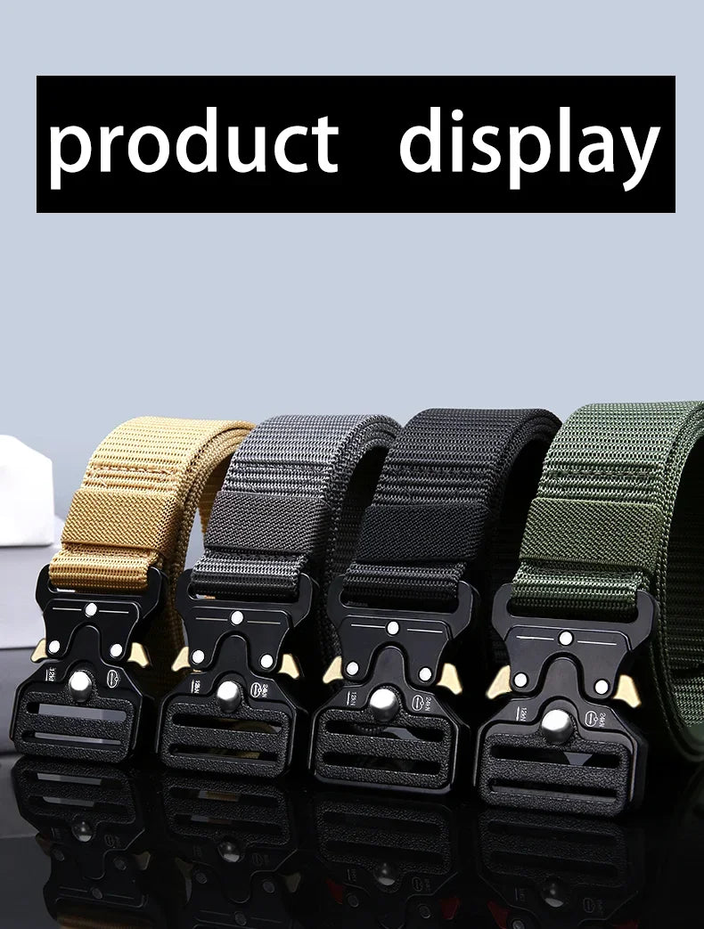 2pcs Versatile Men's Tactical Belts - Durable, Adjustable Design - for Outdoor Hunting & Sports Enthusiasts - Evallys.com