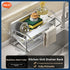 Stainless steel sponge rack sink drain rack Multifunctional countertop rag storage rack Sponge storage rack kitchen supplies