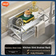 Stainless steel sponge rack sink drain rack Multifunctional countertop rag storage rack Sponge storage rack kitchen supplies