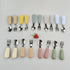 Baby Gadgets Tableware Set Children Utensil Stainless Steel Toddler Dinnerware Cutlery Cartoon Infant Food Feeding Spoon Fork