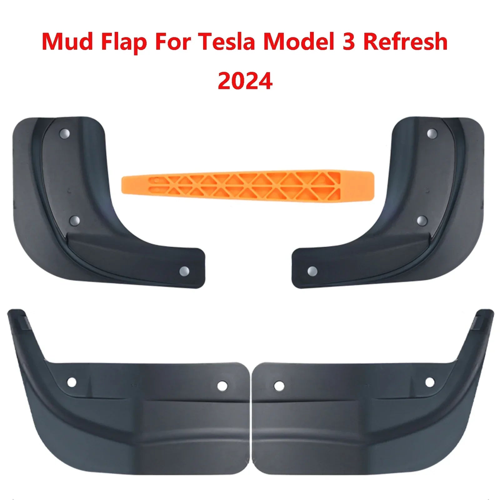 4Pcs Mud Flaps For Tesla Model 3 2024 Refresh Highland Splash Guards Mudguards Mudflaps Fenders Protector Front Rear No Drilling - Evallys.com