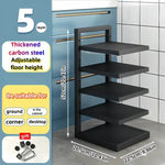 Adjustable Pot Rack Organizer, Kitchen Stainless Steel Pot Storage Rack ,Multi-Layer Household Pot and Pan Organzier for Kitchen