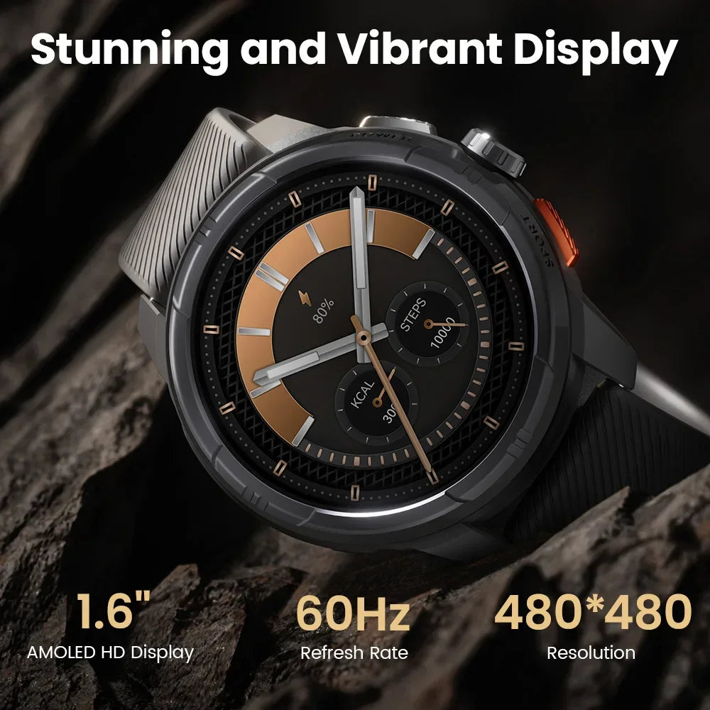 HAYLOU Solar Ultra GPS Smart Watch 1.6” AMOLED Display 60Hz Refresh Rate Bluetooth Calls 5ATM Water Resistance Sports Smartwatch - Evallys.com
