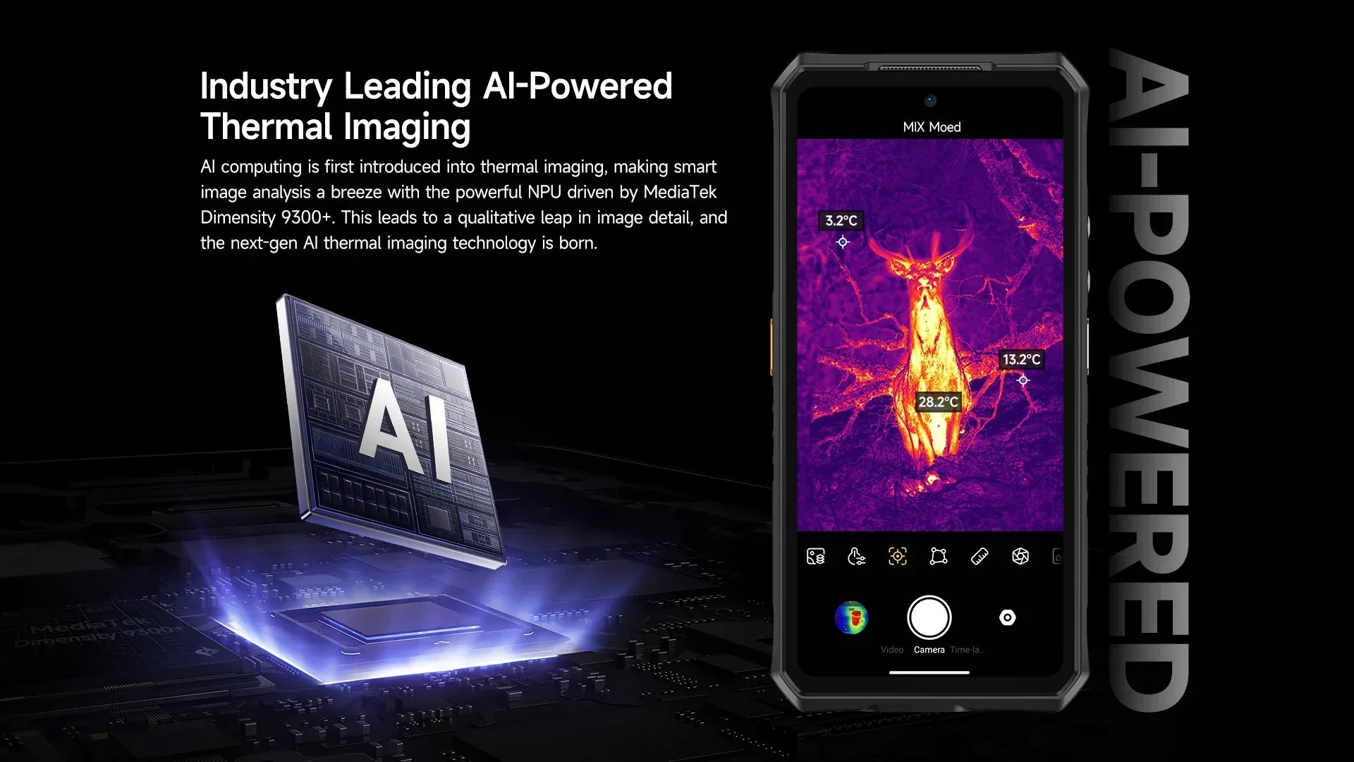 Ulefone Armor 28 Ultra 5G AI Thermal Imaging Rugged Phone Dimensity 9300+ 1TB ROM 32GB RAM Android Smartphone AMOLED Mobile - Evallys.com