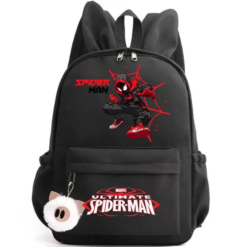 Spider Man Backpack for Girls Boys Teenager Children Rucksack Casual School Bags Travel Rabbit Ears Backpacks Mochila Travel Bag - Evallys.com