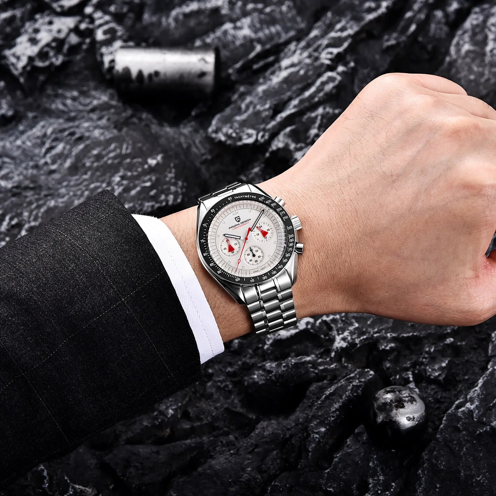 PAGANI DESIGN V4 New Quartz Men's Automatic Date Speed Chronograph Sapphire Mirror Sport Waterproof Watch All Steel VK63 Watches - Evallys.com