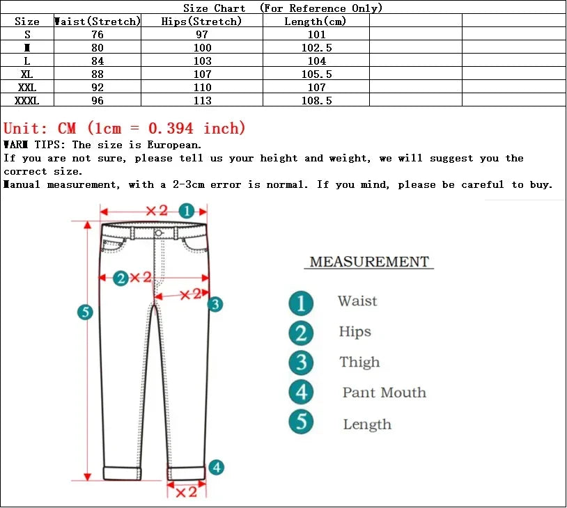 Men Street Elastic Denim Jeans Wash Solid Color Multi Pockets Cargo Pants Casual Slim Fit Daily Wear Joggers Mid Waist Trousers - Evallys.com