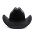 Vintage Western Cowboy Hat – Unisex Wide Brim Leather Jazz Cap - Evallys.com