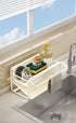 Stainless steel sponge rack sink drain rack Multifunctional countertop rag storage rack Sponge storage rack kitchen supplies