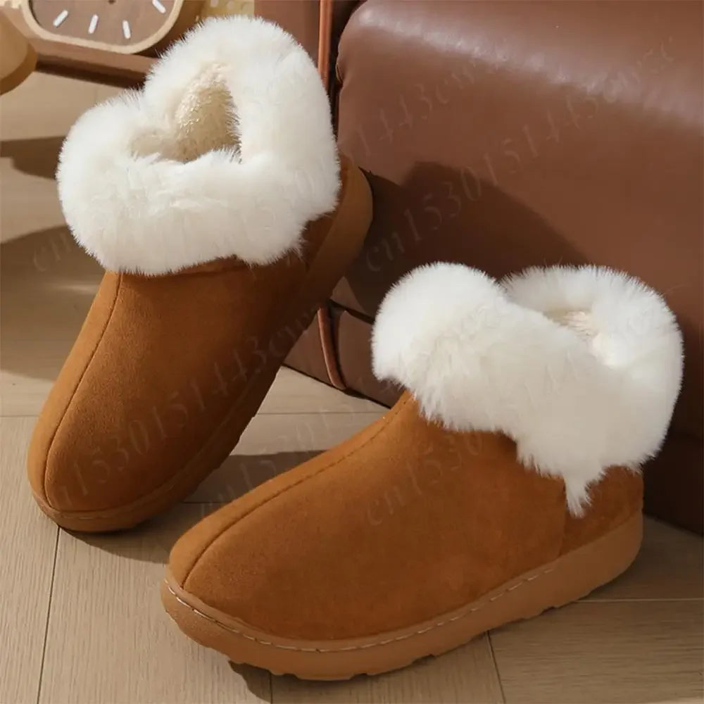 2024 New Women Snow Boots Casual Plush Warm Classic Thickened Cotton Shoes Classic Winter Thick-soled Women's Ankle Boots - Evallys.com