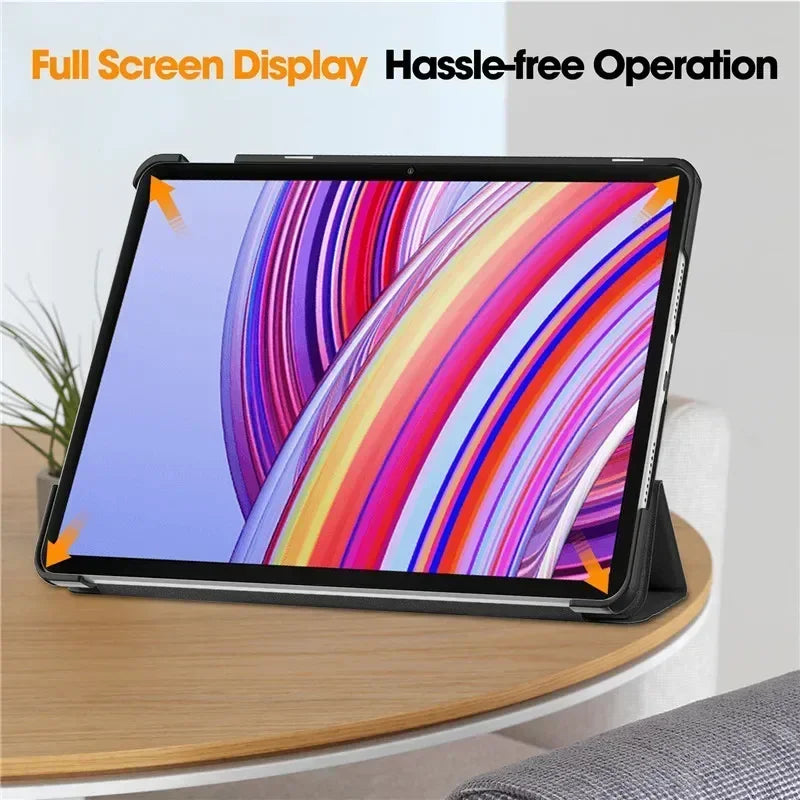 For Xiaomi Redmi Pad Pro 2024 Tri-Folding Flip Stand Case Funda for Red Mi Pad Pro 12.1 Tablet with Auto Sleep Cover - Evallys.com