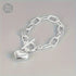 925 Sterling Silver Bracelets Fashion Cubic Peach Heart Pendant Chain Bracelet for Women Jewelry Anniversary Valentine's Day USA - Evallys.com
