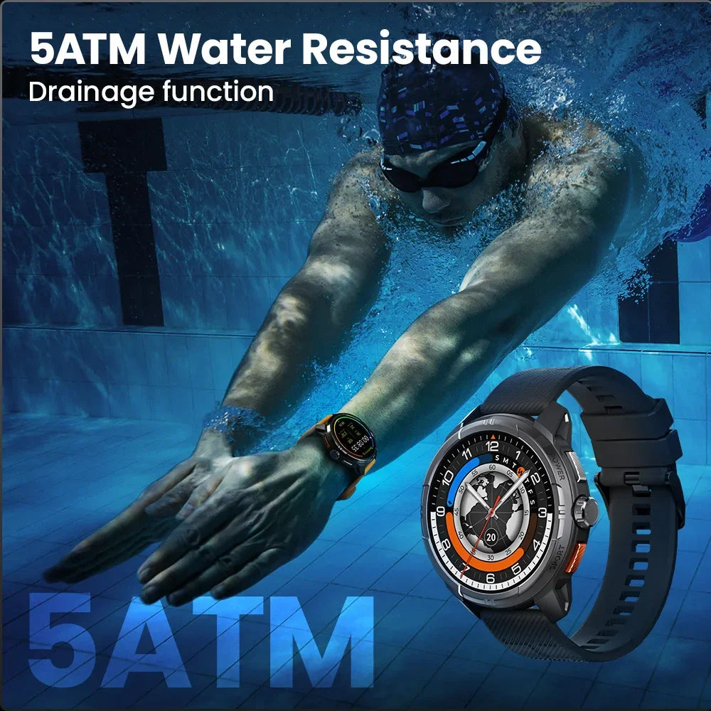 HAYLOU Solar Ultra GPS Smart Watch 1.6” AMOLED Display 60Hz Refresh Rate Bluetooth Calls 5ATM Water Resistance Sports Smartwatch - Evallys.com