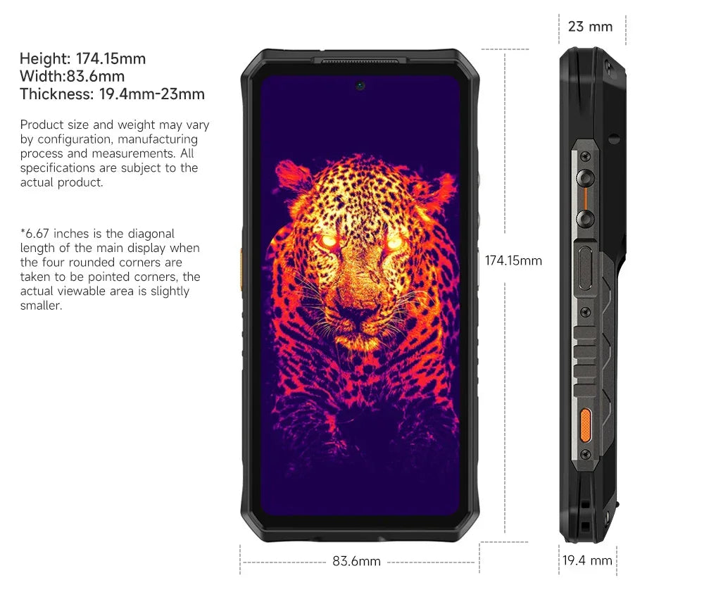 Ulefone Armor 28 Ultra 5G AI Thermal Imaging Rugged Phone Dimensity 9300+ 1TB ROM 32GB RAM Android Smartphone AMOLED Mobile - Evallys.com