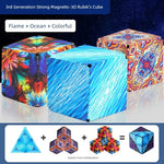 Variety Magnetic Cube Infinite Flip Deformation 3D Geometric Three-Dimensional Thinking Training Kids Educational Toy Boy - Evallys.com