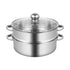 26CM 5 Tier Stainless Steel Steam Cooker Steamer Food Vegetable Pot Kitchen