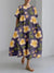 Harajuku Floral Print Women’s Dress – Loose Fit Ankle-Length Casual - Evallys.com