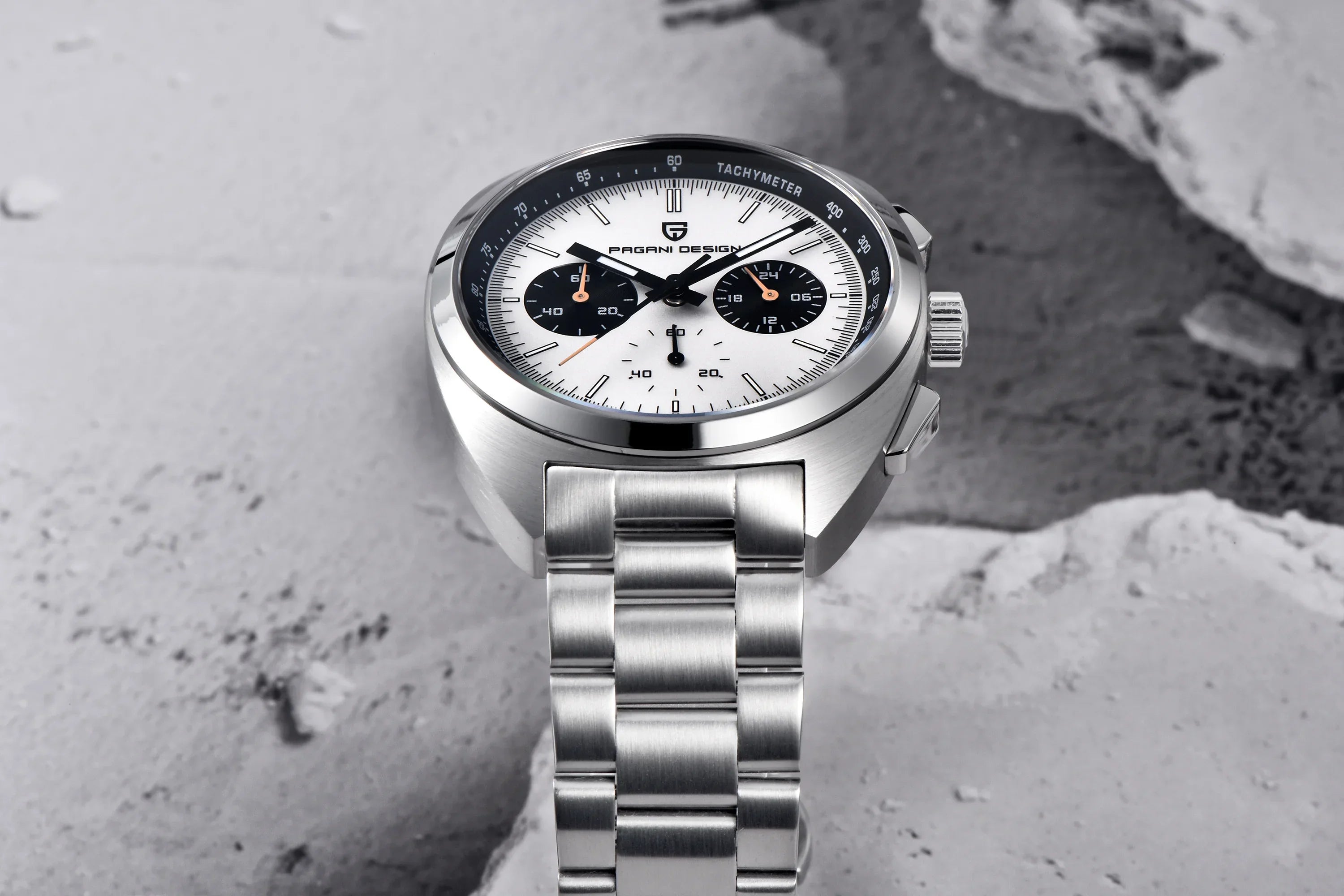 PAGANI DESIGN 2024 New Panda Dial Men Watches Luxury Quartz Watch For Men Japan VK63 Sport Chronograph Sapphire glass Wristwatch - Evallys.com