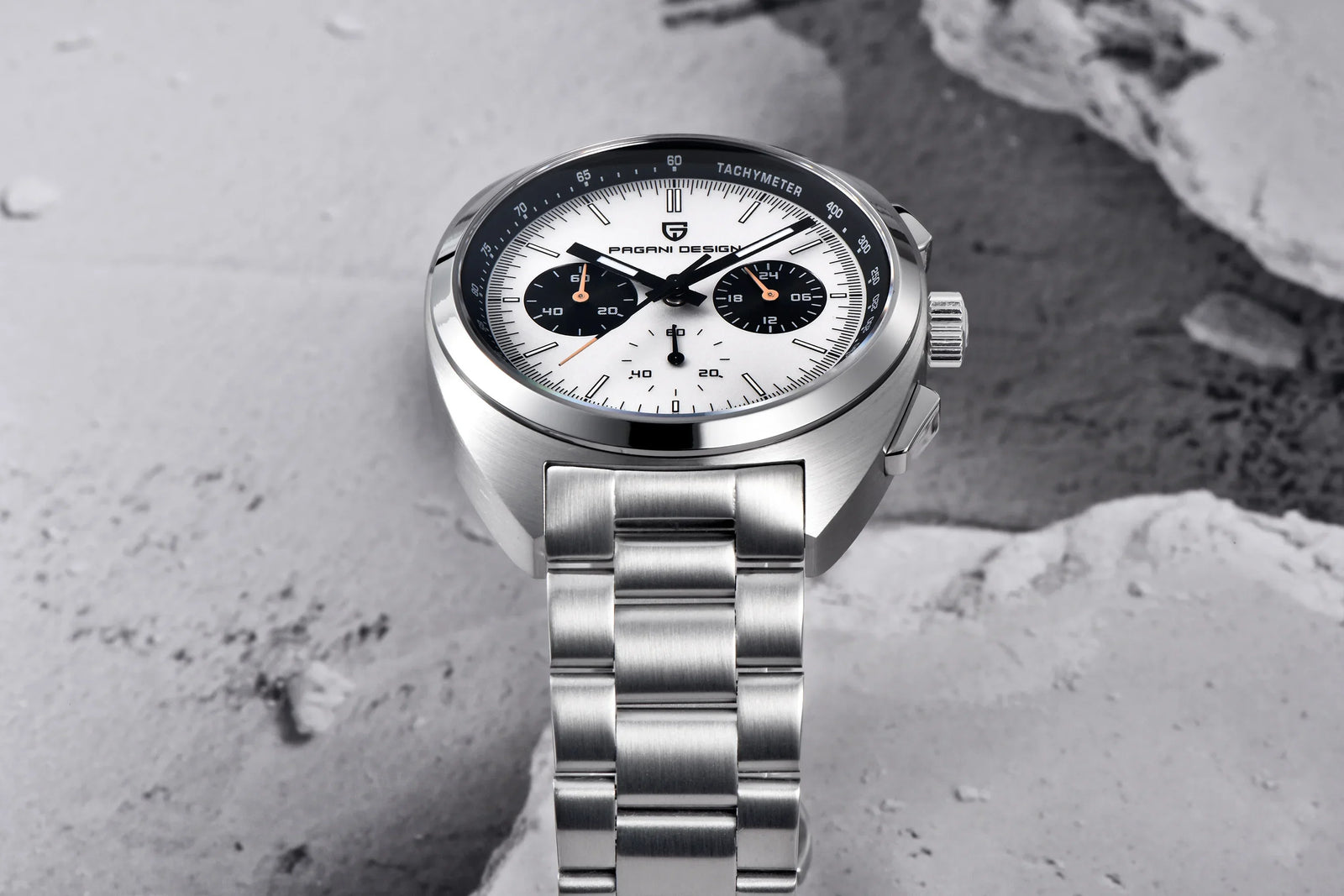 PAGANI DESIGN 2024 New Panda Dial Men Watches Luxury Quartz Watch For Men Japan VK63 Sport Chronograph Sapphire glass Wristwatch - Evallys.com