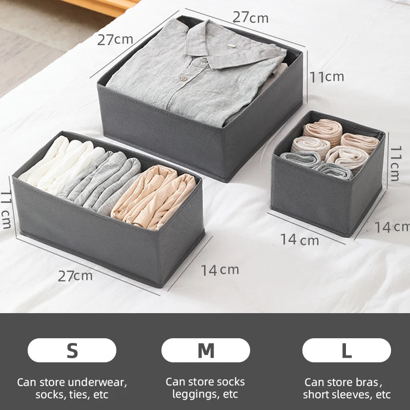 Drawer Organizers Clothes Dresser Organizer Bins Fabric Closet Organizers and Storage Drawer Dividers for Clothing Socks Underwe