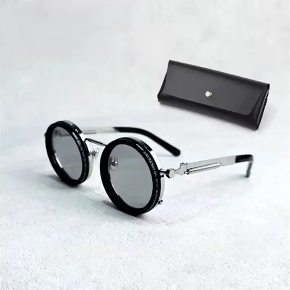 Adjustable 1-9 Sunglasses with ND Filter Lenses Fishing Rounded Polarized Glasses Fishing Filter Glasses for Men - Evallys.com