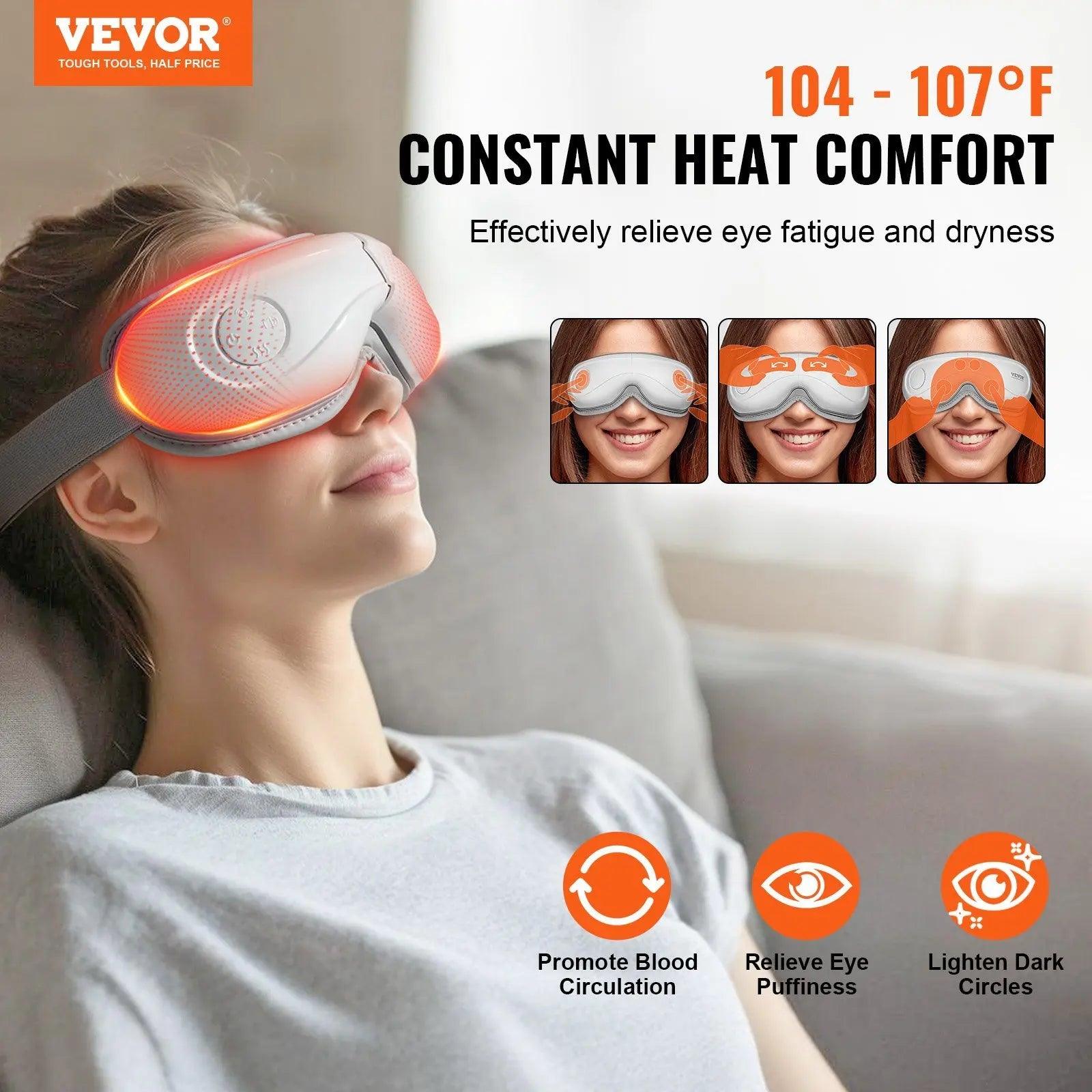 & Remote Eye Massager with Heat Eye Care Device 5 Modes Bluetooth Music - Evallys.com # #