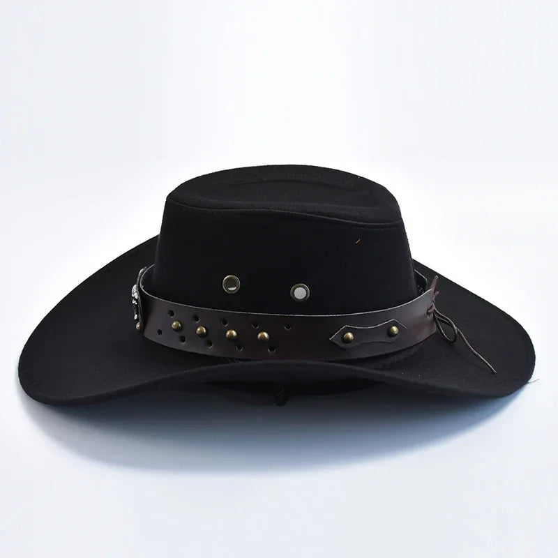 Vintage Suede Western Cowboy Hat – Party & Cosplay Big-Brim Cap - Evallys.com