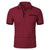 New Men's Short Sleeve Polo Shirts Solid Color Casual T-shirt Summer Trendy Breathable Loose Basic Splice Top Pockets Men Shirts - Evallys.com