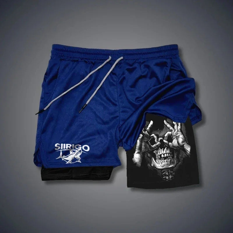 NEW Sport Running Casual Breathable Shorts Men Double-deck Jogging Quick Dry GYM Shorts Fitness Workout Men Shorts - Evallys.com