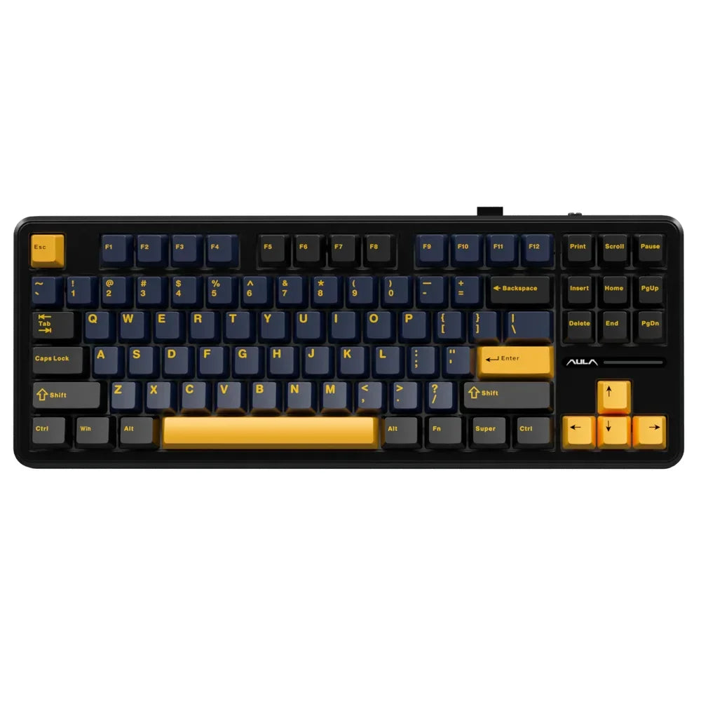 AULA F87 Pro Mechanical Keyboard 3 Mode 2.4G/USB/Bluetooth Tri Mode Wireless Gaming Keyboard 87 Key Hotswap RGB Gasket Keyboard - Evallys.com