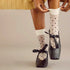 Women’s Square Toe Ballet Flats – Bow Mary Jane Summer Commuter Shoes - Evallys.com