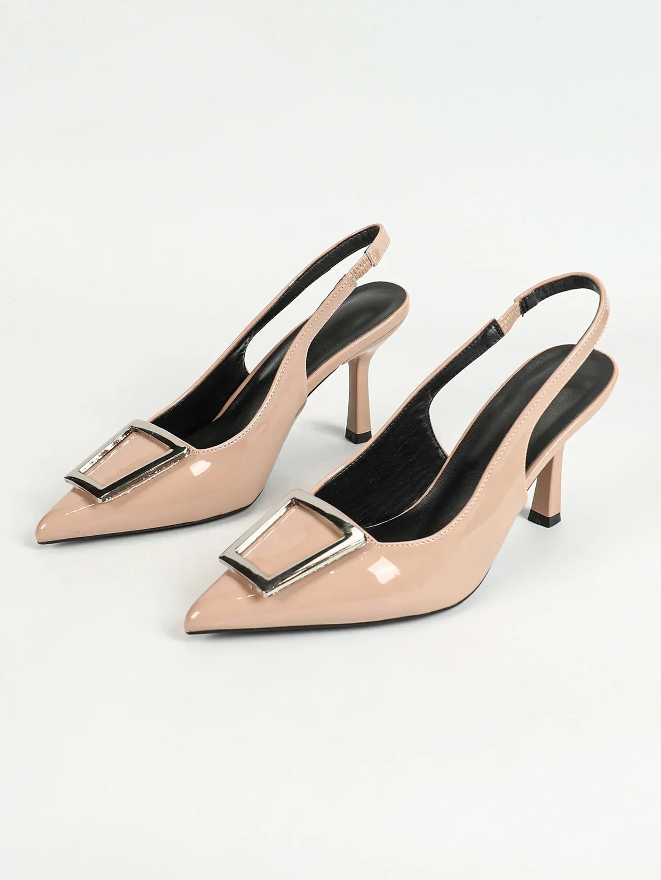 Women's Kitten Heel Slingback Low Pumps 3 Inches Stiletto Pointed Closed Toe Elegant Dressy Bridal Wedding Party Shoes - Evallys.com