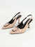 Women's Kitten Heel Slingback Low Pumps 3 Inches Stiletto Pointed Closed Toe Elegant Dressy Bridal Wedding Party Shoes - Evallys.com