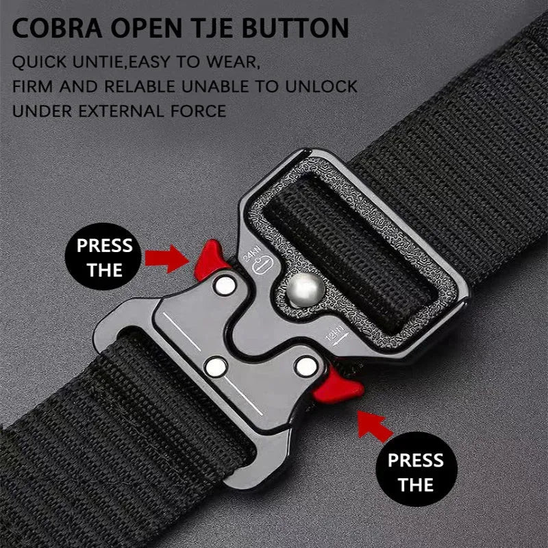 2pcs Versatile Men's Tactical Belts - Durable, Adjustable Design - for Outdoor Hunting & Sports Enthusiasts - Evallys.com