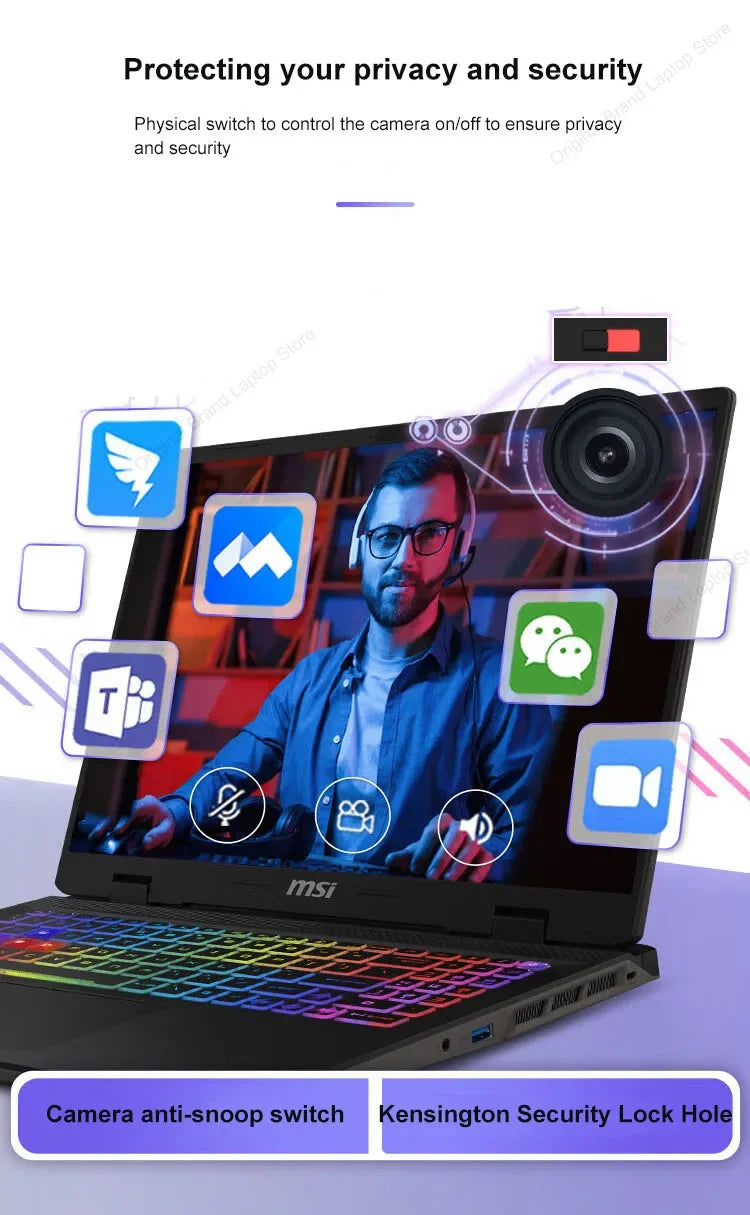 2024 MSI Sword 16 HX Laptop 16 Inch 2.5K QHD 240Hz IPS Screen Notebook i7-14700HX 16GB 1TB SSD RTX4070 Gaming Netbook Computer - Evallys.com
