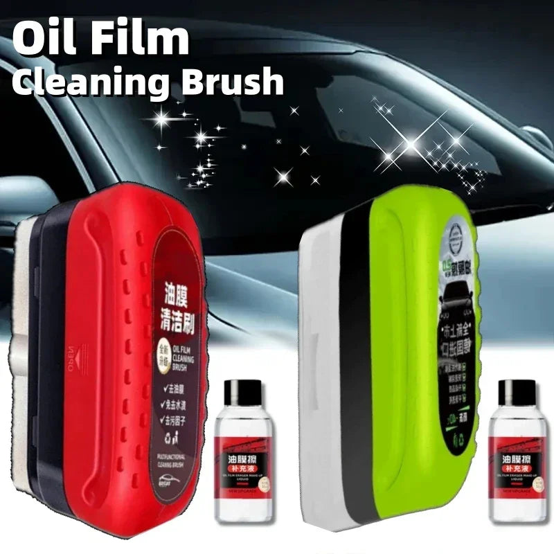 Car Glass Oil Film Cleaner – Rain & Fog Proof Windshield Cleaning Brush - Evallys.com