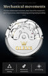 OLEVS Men's Watches Automatic Mechanical Business Wristwatch Waterproof Stainless Steel Strap Watch for Man Skeleton Calendar - Evallys.com