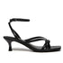 Women's Strappy Kitten Heels Square Toe Flip Flops Low Heels Ankle Strap Party Dress Thong Heeled Sandals - Evallys.com