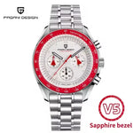 PAGANI DESIGN V4 New Quartz Men's Automatic Date Speed Chronograph Sapphire Mirror Sport Waterproof Watch All Steel VK63 Watches - Evallys.com