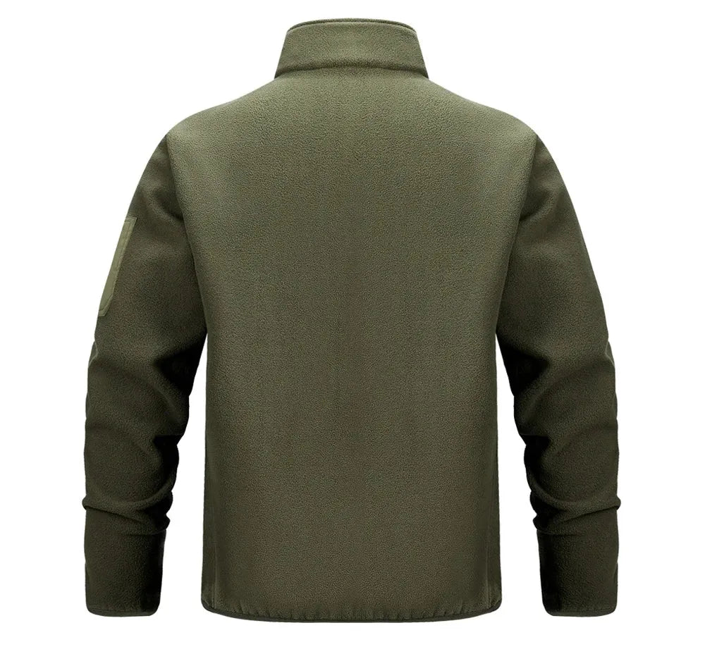 Winter Men Polartec Warm Jackets Casual Man Fleece Lined Windbreaker Coats Men Soft Shell Stand Collar Tactical Hiking Jackets - Evallys.com