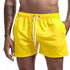 Mens Swim Trunks with Mesh Lining Side Pockets Solid Beach Shorts Quick Dry Lightweight Drawstring Board Shorts Summer Swimwear - Evallys.com