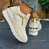 Women’s Rhinestone Sneakers – Fashion Lace-Up, Thick Sole & Non-Slip - Evallys.com