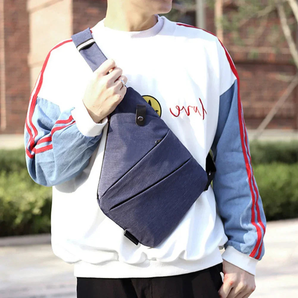 Men’s Anti-Theft Chest Bag – Nylon Sling Fanny Pack with Adjustable Strap - Evallys.com