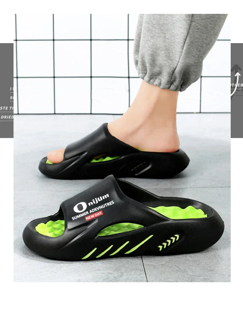 2024 Men’s Massage Slippers – Comfortable EVA Slides for Indoor & Outdoor - Evallys.com