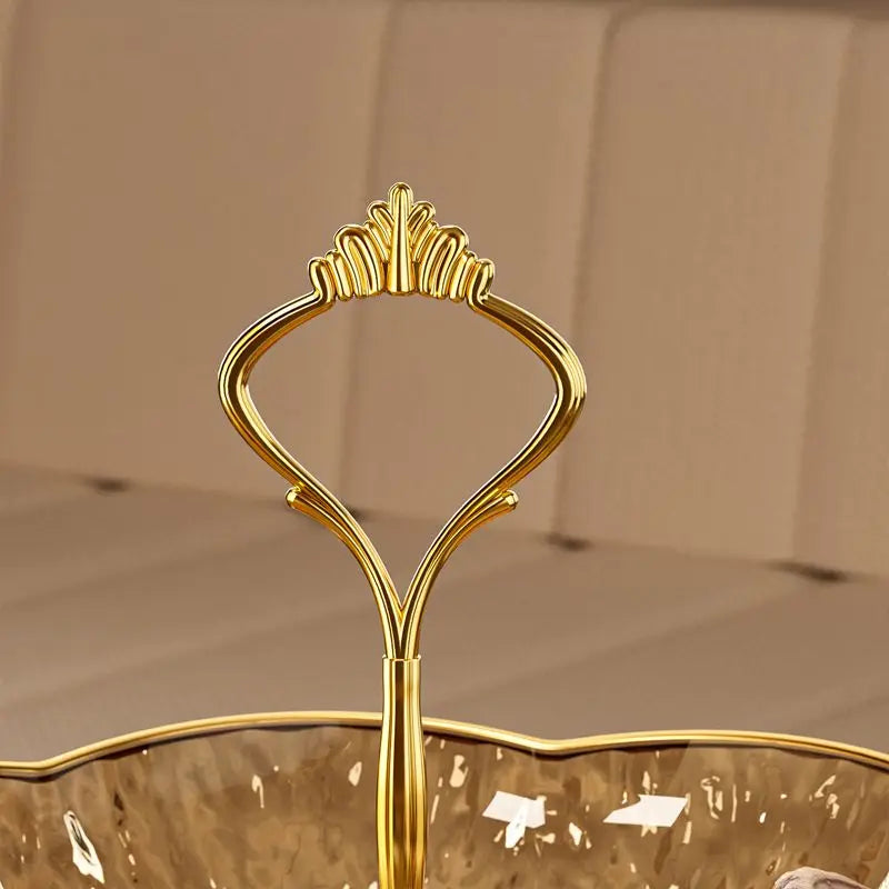 2/3 Tier Fruit Plate Stand Coffee Table Snack Tray Dried Fruit Dessert Plate Bar Counter Display Holder