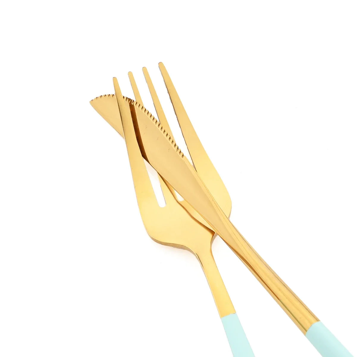 48pcs Black Gold Cutlery Set Knife Fork Coffee Spoon Dinnerware Stainless Steel Tableware Flatware Western Kitchen Silverware